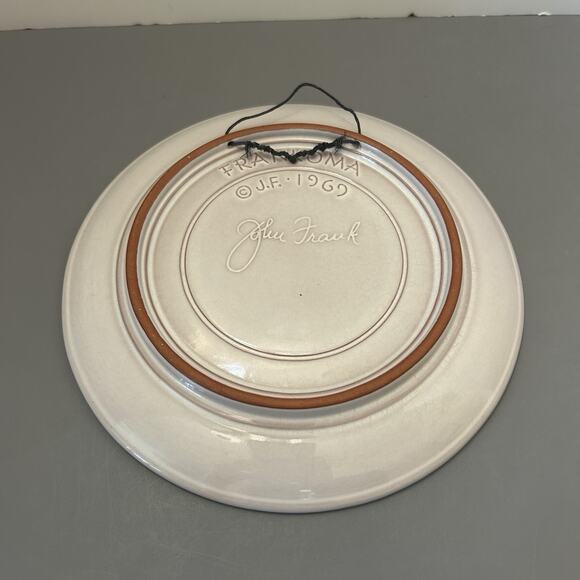 Frankoma 1969 Laid in a Manger Christmas Nativity Plate Signed John Frank VTG - Picture 3 of 5